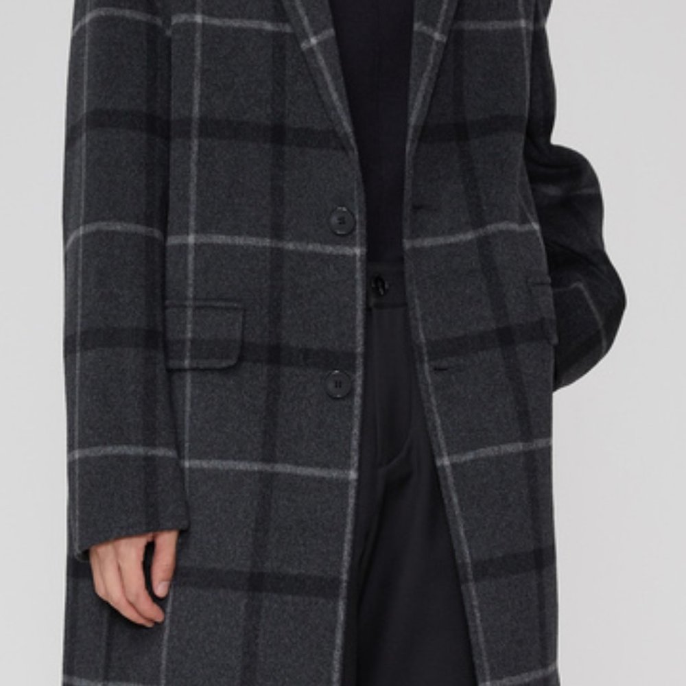 Long Plaid casual coat